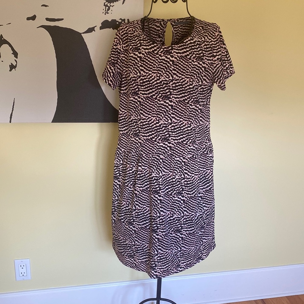 Sweet Black/PInk/Cream Print Dress by Soaked in Luxury - Size M